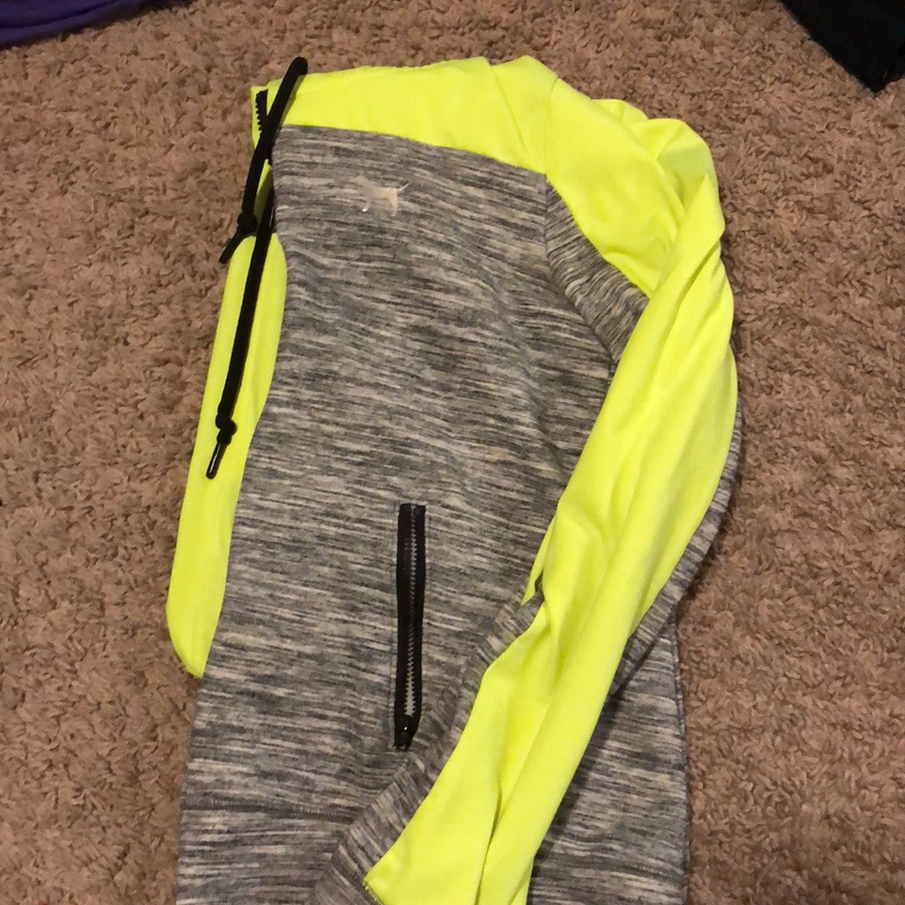 Neon, grey and black zip up PINK hoodie - Picture 4 of 5